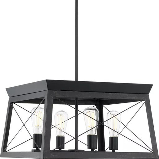 Progress Lighting 94400047031 Briarwood 4 Light 100W Chandelier Medium Base Textured Black (P400047-031)