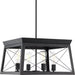 Progress Lighting 94400047031 Briarwood 4 Light 100W Chandelier Medium Base Textured Black (P400047-031)