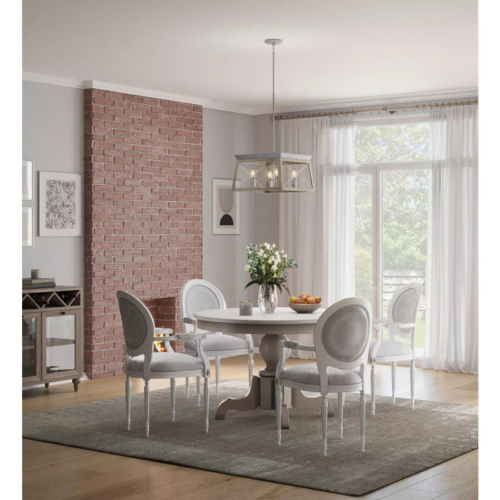 Progress Lighting 94400047141 Briarwood 4 Light 100W Chandelier Medium Base Galvanized Finish (P400047-141)