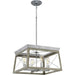 Progress Lighting 94400047141 Briarwood 4 Light 100W Chandelier Medium Base Galvanized Finish (P400047-141)