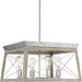 Progress Lighting 94400047141 Briarwood 4 Light 100W Chandelier Medium Base Galvanized Finish (P400047-141)