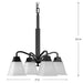 Progress Lighting 9440011831M Clifton Heights 4 Light 100W Chandelier Medium Base Matte Black (P400118-31M)
