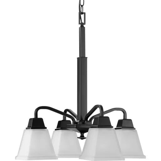 Progress Lighting 9440011831M Clifton Heights 4 Light 100W Chandelier Medium Base Matte Black (P400118-31M)