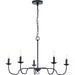 Progress Lighting 9440029131M Canebrake 5 Light 60W Chandelier Candelabra Base Matte Black (P400291-31M)
