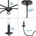 Progress Lighting 9440029131M Canebrake 5 Light 60W Chandelier Candelabra Base Matte Black (P400291-31M)