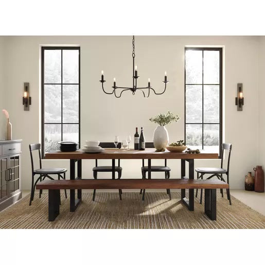 Progress Lighting 9440029131M Canebrake 5 Light 60W Chandelier Candelabra Base Matte Black (P400291-31M)