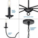 Progress Lighting 9440029231M Canebrake 6 Light 60W Chandelier Candelabra Base Matte Black (P400292-31M)