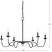Progress Lighting 9440029231M Canebrake 6 Light 60W Chandelier Candelabra Base Matte Black (P400292-31M)