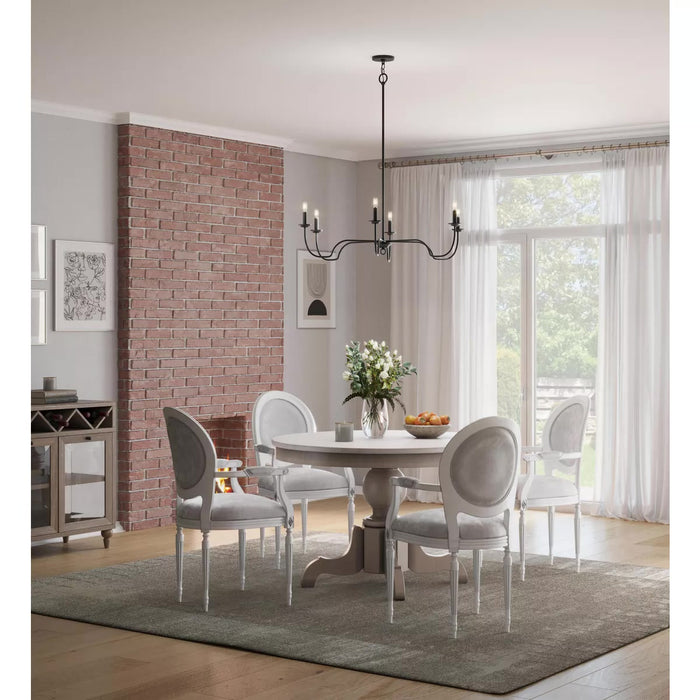 Progress Lighting 9440029231M Canebrake 6 Light 60W Chandelier Candelabra Base Matte Black (P400292-31M)