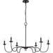 Progress Lighting 9440029231M Canebrake 6 Light 60W Chandelier Candelabra Base Matte Black (P400292-31M)