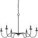 Progress Lighting 9440029231M Canebrake 6 Light 60W Chandelier Candelabra Base Matte Black (P400292-31M)