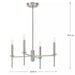 Progress Lighting 94400293009 Elara 4 Light 60W Chandelier Candelabra Base Brushed Nickel (P400293-009)