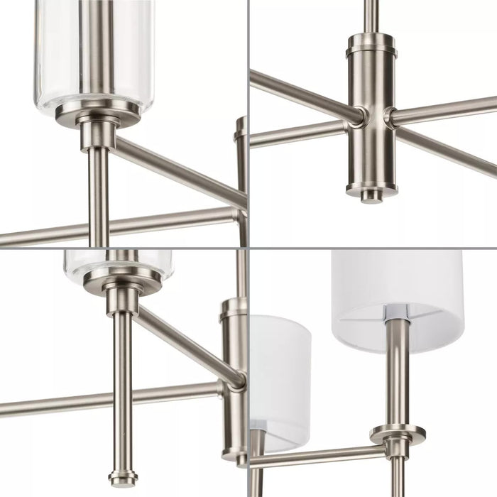 Progress Lighting 94400293009 Elara 4 Light 60W Chandelier Candelabra Base Brushed Nickel (P400293-009)