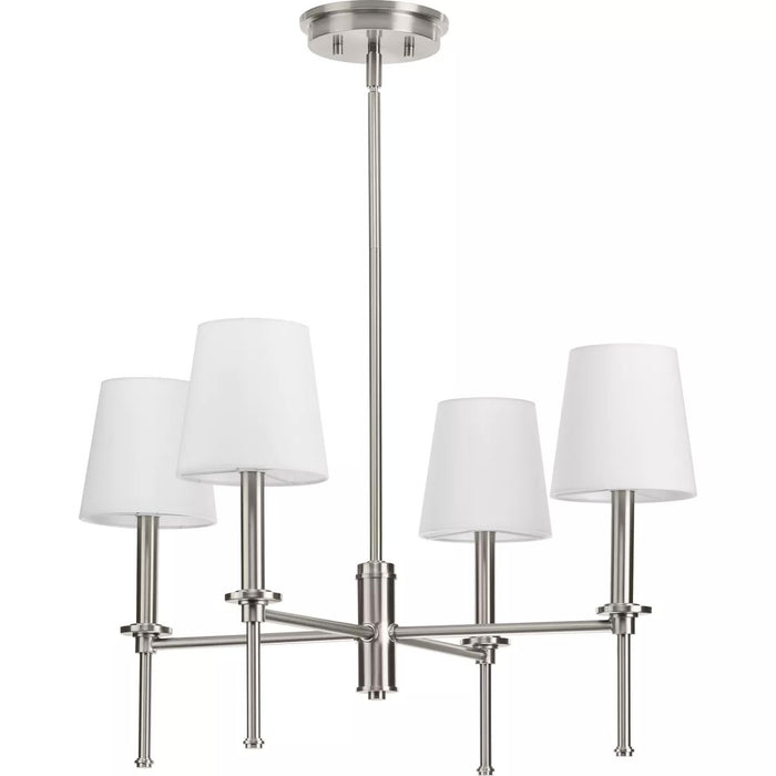 Progress Lighting 94400293009 Elara 4 Light 60W Chandelier Candelabra Base Brushed Nickel (P400293-009)