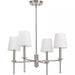 Progress Lighting 94400293009 Elara 4 Light 60W Chandelier Candelabra Base Brushed Nickel (P400293-009)
