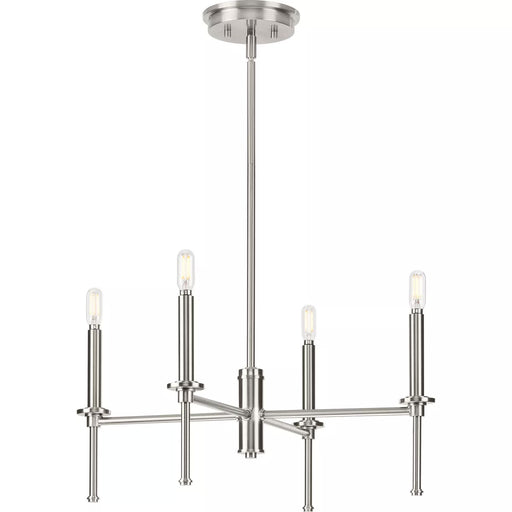 Progress Lighting 94400293009 Elara 4 Light 60W Chandelier Candelabra Base Brushed Nickel (P400293-009)
