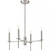 Progress Lighting 94400293009 Elara 4 Light 60W Chandelier Candelabra Base Brushed Nickel (P400293-009)