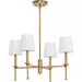 Progress Lighting 94400293163 Elara 4 Light 60W Chandelier Candelabra Base Vintage Brass (P400293-163)