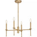 Progress Lighting 94400293163 Elara 4 Light 60W Chandelier Candelabra Base Vintage Brass (P400293-163)