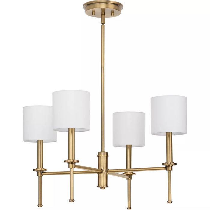 Progress Lighting 94400293163 Elara 4 Light 60W Chandelier Candelabra Base Vintage Brass (P400293-163)