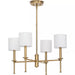 Progress Lighting 94400293163 Elara 4 Light 60W Chandelier Candelabra Base Vintage Brass (P400293-163)