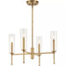 Progress Lighting 94400293163 Elara 4 Light 60W Chandelier Candelabra Base Vintage Brass (P400293-163)