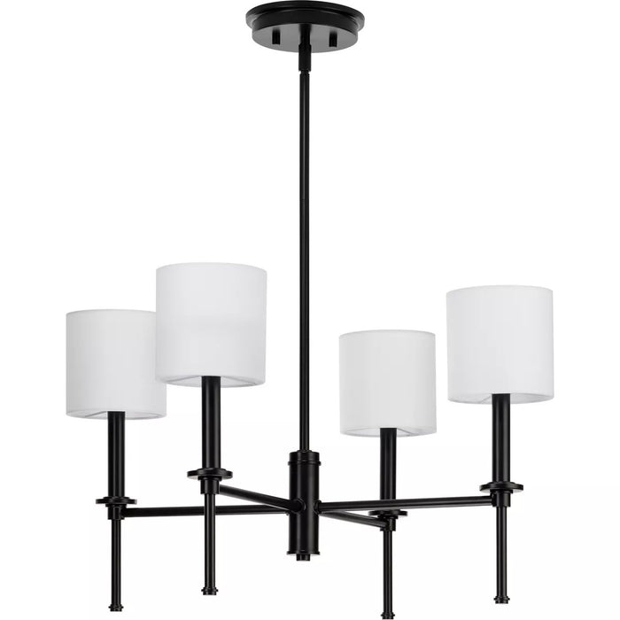 Progress Lighting 9440029331M Elara 4 Light 60W Chandelier Candelabra Base Matte Black (P400293-31M)