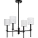 Progress Lighting 9440029331M Elara 4 Light 60W Chandelier Candelabra Base Matte Black (P400293-31M)