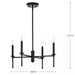 Progress Lighting 9440029331M Elara 4 Light 60W Chandelier Candelabra Base Matte Black (P400293-31M)