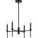Progress Lighting 9440029331M Elara 4 Light 60W Chandelier Candelabra Base Matte Black (P400293-31M)