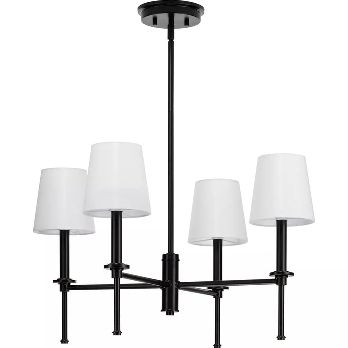 Progress Lighting 9440029331M Elara 4 Light 60W Chandelier Candelabra Base Matte Black (P400293-31M)