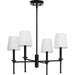 Progress Lighting 9440029331M Elara 4 Light 60W Chandelier Candelabra Base Matte Black (P400293-31M)