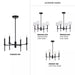 Progress Lighting 9440029331M Elara 4 Light 60W Chandelier Candelabra Base Matte Black (P400293-31M)