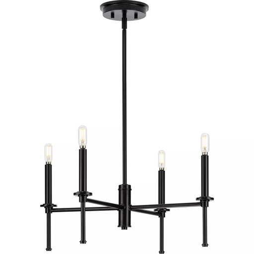 Progress Lighting 9440029331M Elara 4 Light 60W Chandelier Candelabra Base Matte Black (P400293-31M)