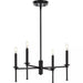 Progress Lighting 9440029331M Elara 4 Light 60W Chandelier Candelabra Base Matte Black (P400293-31M)