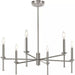 Progress Lighting 94400294009 Elara 6 Light 60W Chandelier Candelabra Base Brushed Nickel (P400294-009)