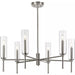 Progress Lighting 94400294009 Elara 6 Light 60W Chandelier Candelabra Base Brushed Nickel (P400294-009)