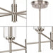 Progress Lighting 94400294009 Elara 6 Light 60W Chandelier Candelabra Base Brushed Nickel (P400294-009)