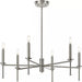 Progress Lighting 94400294009 Elara 6 Light 60W Chandelier Candelabra Base Brushed Nickel (P400294-009)