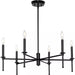 Progress Lighting 9440029431M Elara 6 Light 60W Chandelier Candelabra Base Matte Black (P400294-31M)