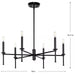 Progress Lighting 9440029431M Elara 6 Light 60W Chandelier Candelabra Base Matte Black (P400294-31M)