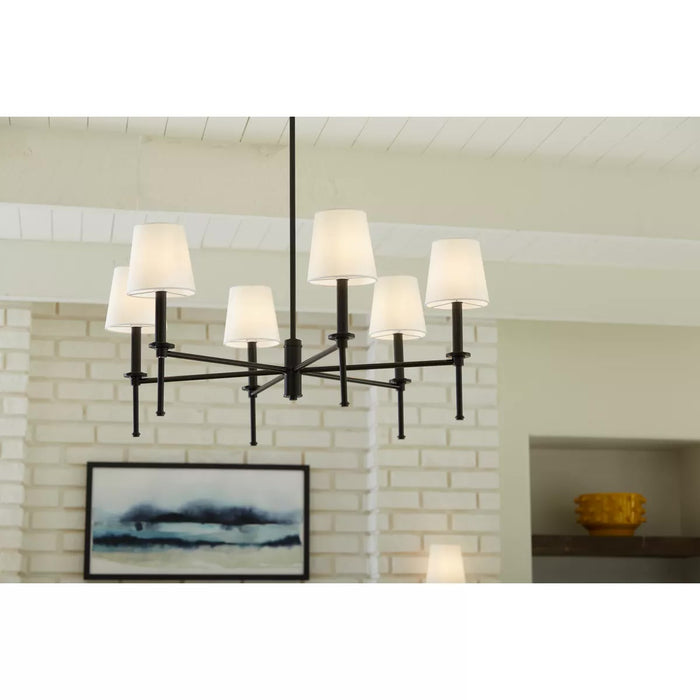 Progress Lighting 9440029431M Elara 6 Light 60W Chandelier Candelabra Base Matte Black (P400294-31M)