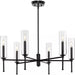 Progress Lighting 9440029431M Elara 6 Light 60W Chandelier Candelabra Base Matte Black (P400294-31M)
