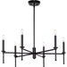 Progress Lighting 9440029431M Elara 6 Light 60W Chandelier Candelabra Base Matte Black (P400294-31M)