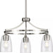 Progress Lighting 94400295009 Parkhurst 3 Light 60W Chandelier Medium Base Brushed Nickel (P400295-009)