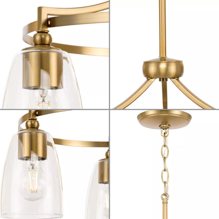 Progress Lighting 94400295109 Parkhurst 3 Light 60W Chandelier Medium Base Brushed Bronze (P400295-109)