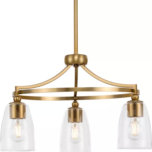 Progress Lighting 94400295109 Parkhurst 3 Light 60W Chandelier Medium Base Brushed Bronze (P400295-109)