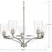 Progress Lighting 94400296009 Parkhurst 5 Light 60W Chandelier Candelabra Base Brushed Nickel (P400296-009)
