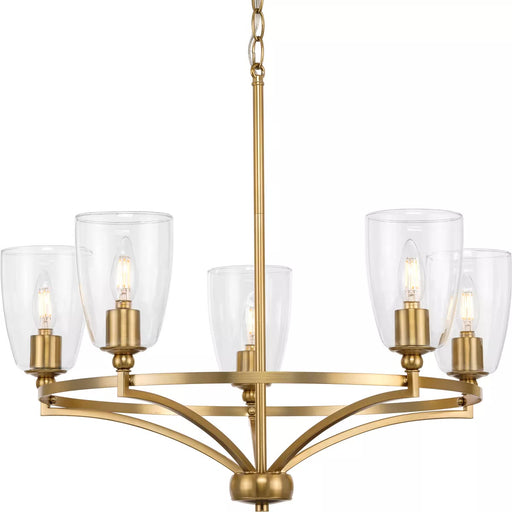 Progress Lighting 94400296109 Parkhurst 5 Light 60W Chandelier Candelabra Base Brushed Bronze (P400296-109)