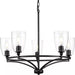 Progress Lighting 9440029631M Parkhurst 5 Light 60W Chandelier Candelabra Base Matte Black (P400296-31M)